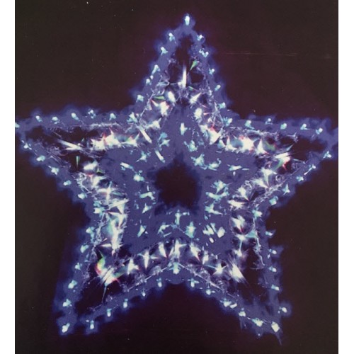 50cm Blue and White LED 3 Layer Star